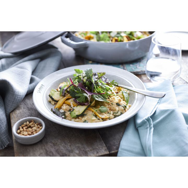 Dining Line, 24 cm ceramic Plate white truffle, large 3