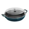 12-inch, Saute pan with glass lid, la mer,,large