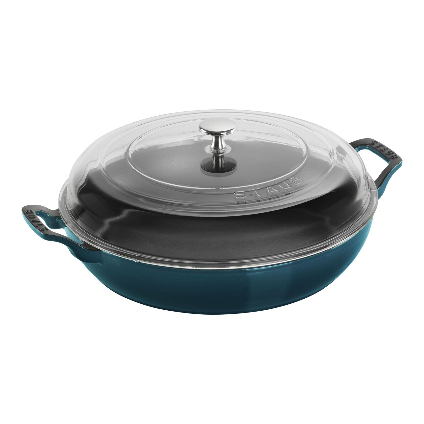 12-inch, Saute pan with glass lid, la mer,,large 1