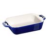 Ceramique, 400 ml ceramic rectangular Oven dish, dark-blue, small 1