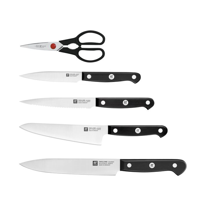 Gourmet, 6-tlg, Messerblockset, Schwarz, large 2