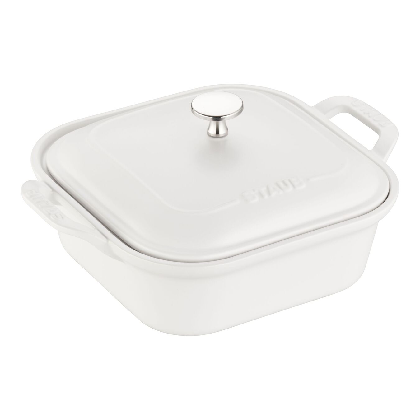 Staub Ceramics 9inch X 9inch Square Covered Baking Dish Matte White