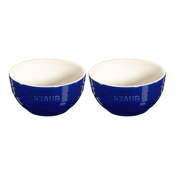 Stoneware, 6.5-inch / 2-pc, Large Universal Bowl Set, dark blue, large 1