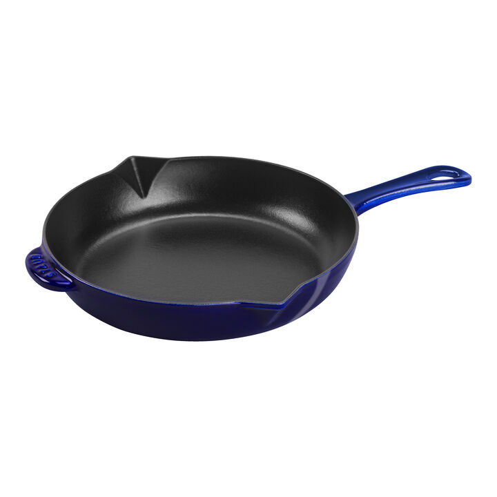 Cast Iron, 10-inch, Fry Pan, Dark Blue, large 1