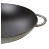 Specialities, 37 cm / 14.5 inch cast iron Wok with glass lid, graphite-grey, small 2