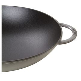 Staub Specialities, 37 cm Cast iron Wok with glass lid graphite-grey