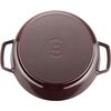 Cast Iron - Shallow Cocottes, 6 qt, Pig, Cochon Shallow Wide Round Cocotte, Grenadine, small 3