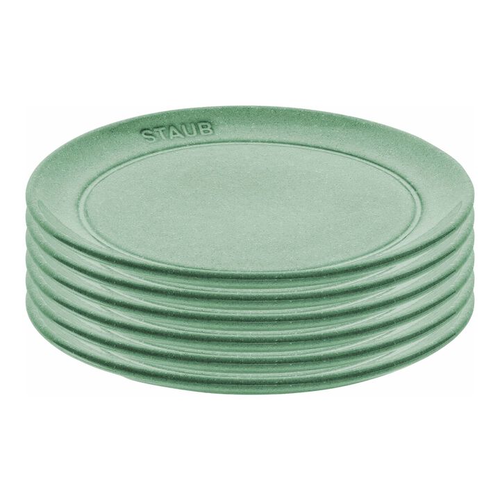 Lot de assiettes plates, 6-pcs. /15 cm, sauge, Céramique, large 1