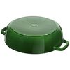 Braisers, 24 cm round Cast iron Saute pan Chistera basil-green, small 6