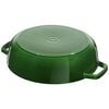 24 cm round Cast iron Saute pan Chistera basil-green,,large