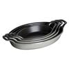 8-inch, oval, Gratin Baking Dish, graphite grey,,large