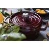 3.8 l cast iron round Cocotte, grenadine-red - Visual Imperfections,,large