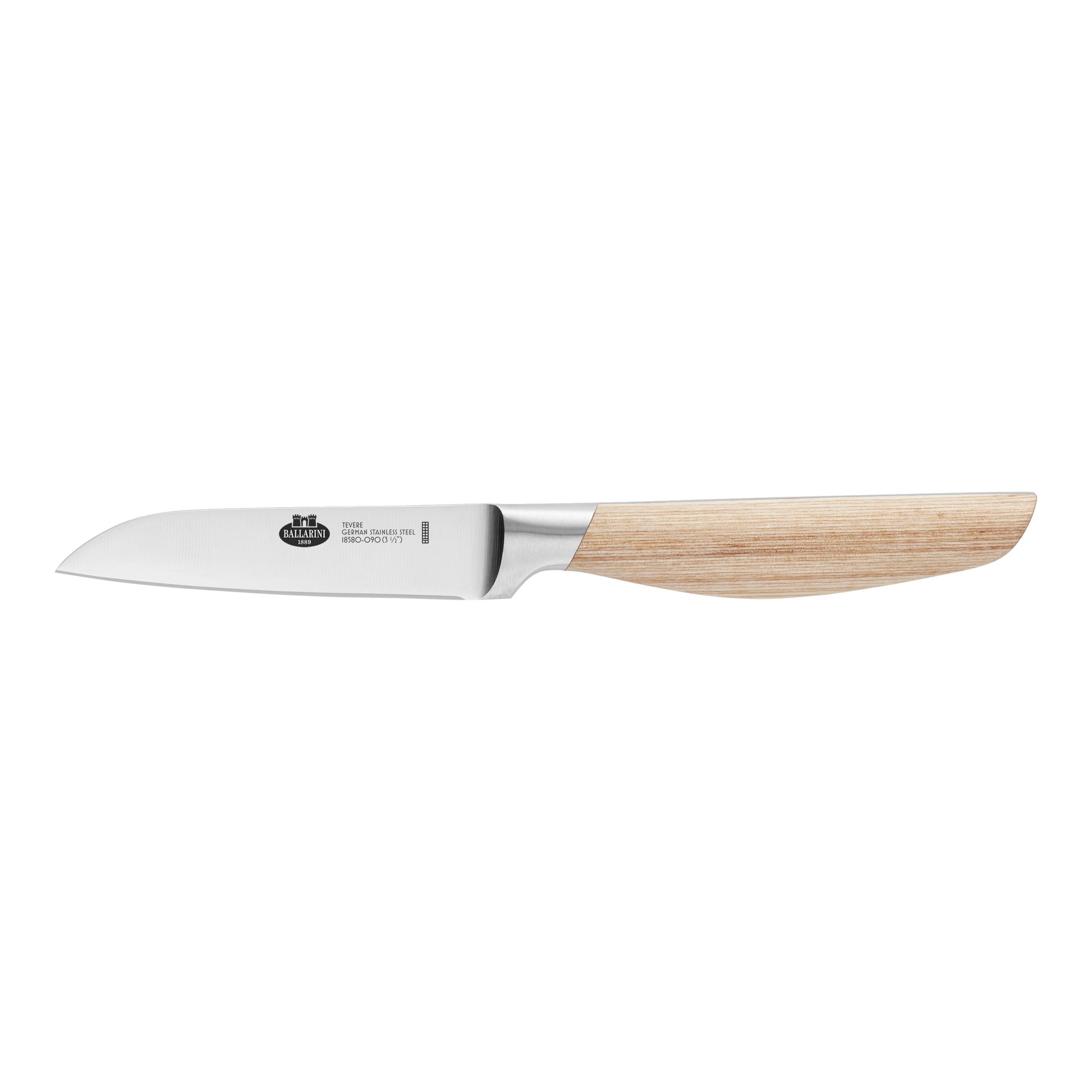 BALLARINI Tevere Couteau à légumes 9 cm, Nature, Bois de pakka
