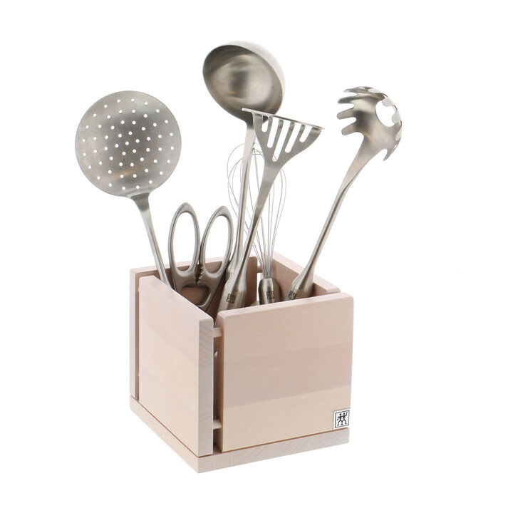 Storage, Italian Kitchen Utensil Organizer, White, large 2