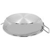 18-inch, Paella pan without lid, silver,,large