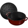 Cast Iron - Specialty Shaped Cocottes, 3.75 qt, Essential French Oven Lilly Lid, Grenadine, small 5