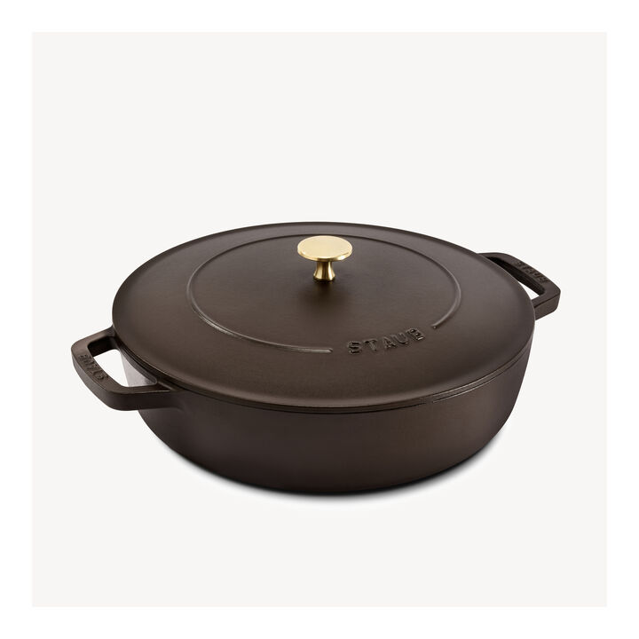 Braisers, 28 cm round Cast iron Saute pan Chistera chocolate, large 2