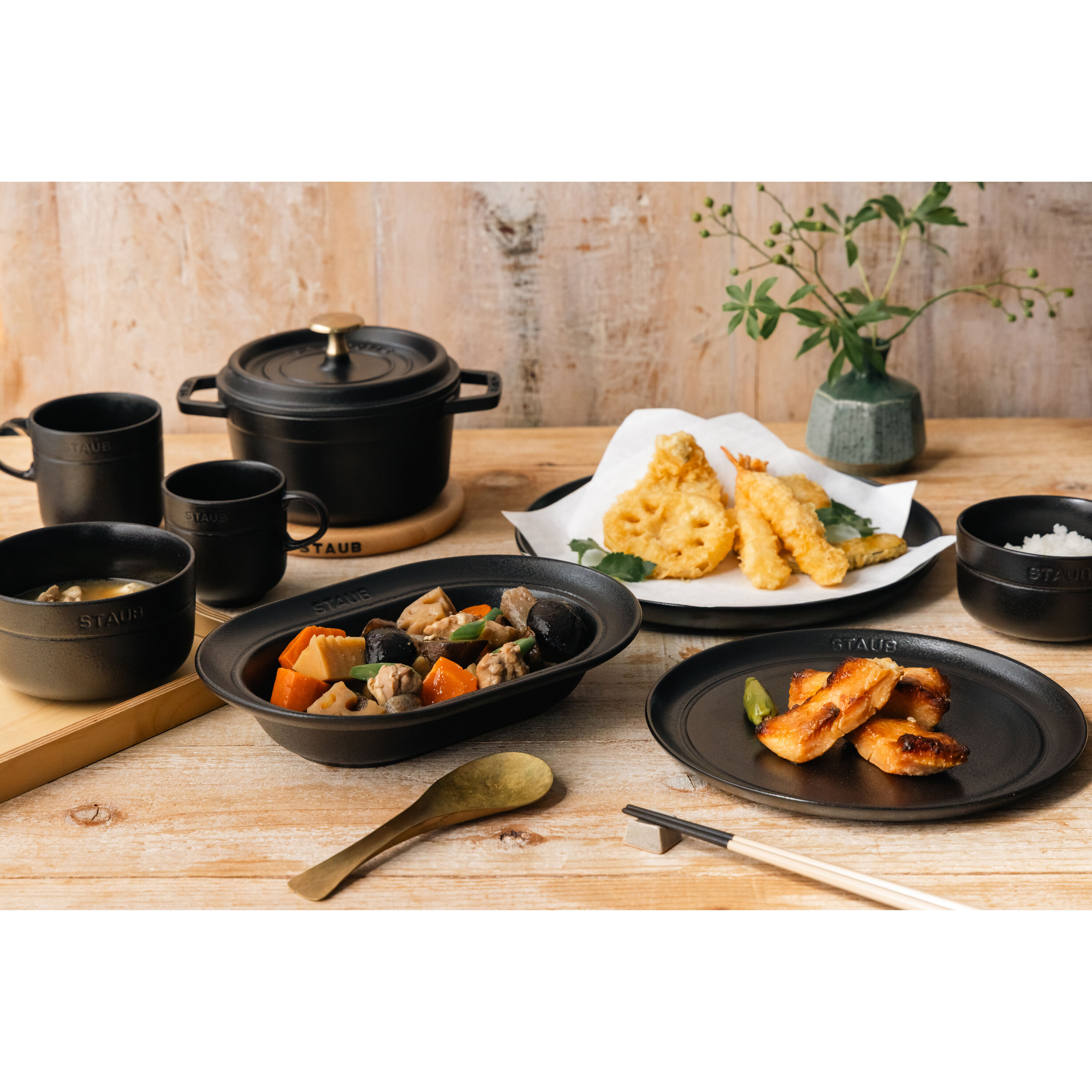 STAUB ストウブ ステーキプレート 2セット ストウブ Dining Line マグ