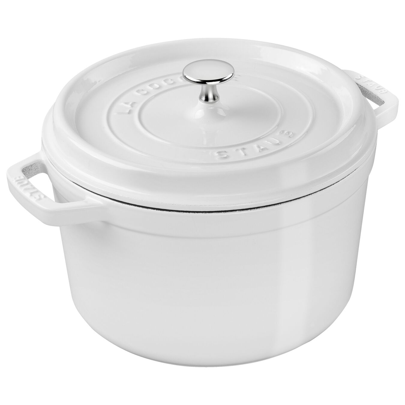 5 qt, round, Tall Cocotte, white,,large 2