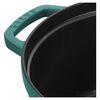 Cast Iron - Round Cocottes, 7 qt, Round, Cocotte, Turquoise, small 3