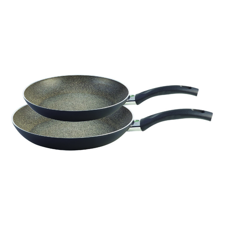 Bologna Granitium, 2 Piece aluminum Fry pan set, large 1