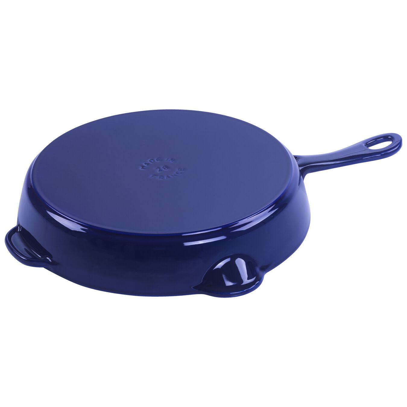 28 cm / 11 inch cast iron Traditional Deep Frypan, dark-blue,,large 2