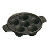 Cast Iron - Specialty Items, 5.5-inch, Escargot Dish With Six Holes, Black Matte, small 1
