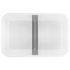 Fresh & Save, L flat Divided Meal Prep Container, plastic, white-grey, small 4