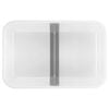 Vakuum Lunchbox L flach, Kunststoff, Weiß-grau,,large