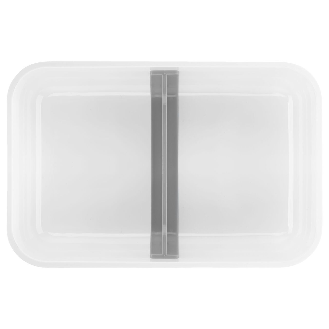 L Flat Vacuum lunch box, plastic, white-grey,,large 4
