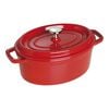 La Cocotte, Cocotte 23 cm, oval, Kirsch-Rot, Gusseisen, small 1