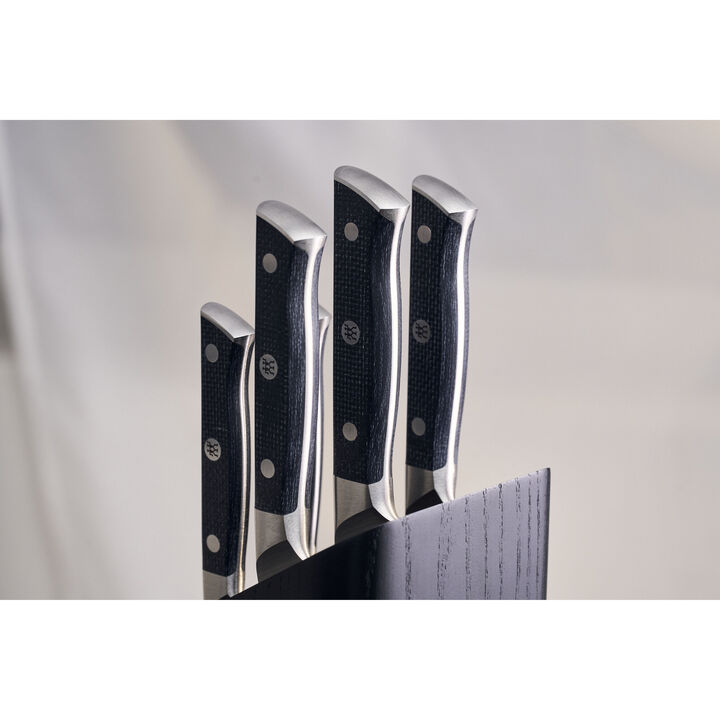 Spectrum, 6-pcs, Knife block set, black, large 2