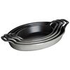 9.5-inch, oval, Baking Dish, graphite grey,,large