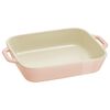 Ceramique, Rectangular Baking Dish Set Macaron light pink 2 Piece, small 5