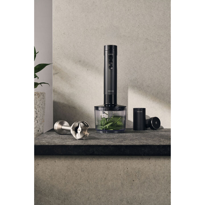 XTEND, Startset bestående av sladdlös stavmixer med laddningsstation och matberedare, 5 delar, svart, large 3