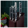 Spectrum, 8-pc, Knife block set, brown, small 10