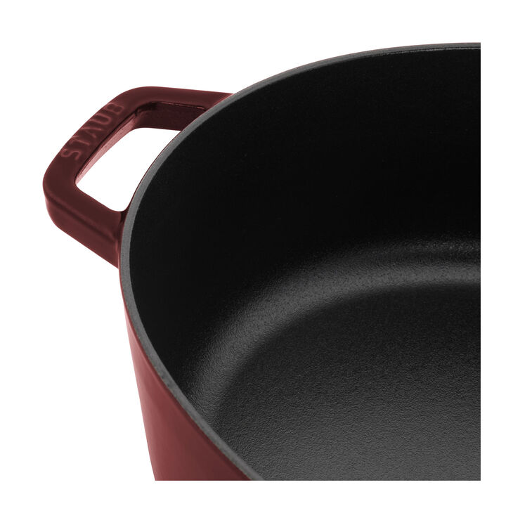 Cast Iron, 6.25 qt, Wide Oval Dutch Oven, grenadine - Factory Second, large 4