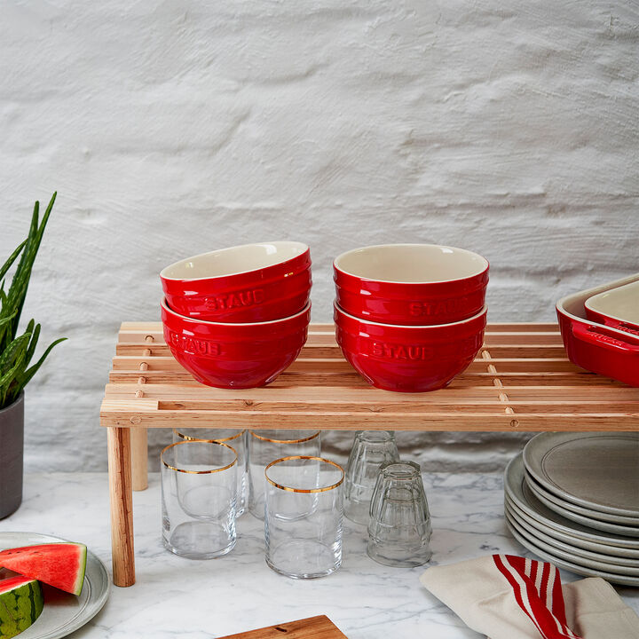 Ceramique, Schüssel Set 12 cm / 4-tlg, Kirsch-Rot, Keramik, large 2