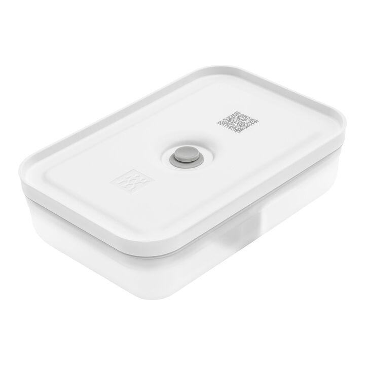 Fresh & Save, Lunch box L plate, Plastique, semi transparent-Gris, large 1