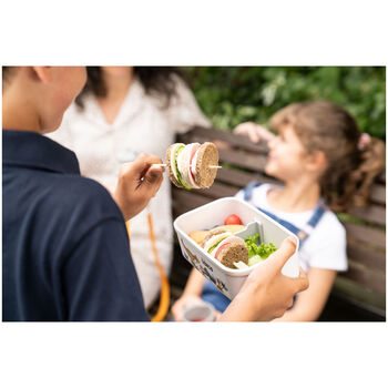 Vakumlu Yemek Taşıma Kabı, M, Plastik, Beyaz-Gri,,large 11