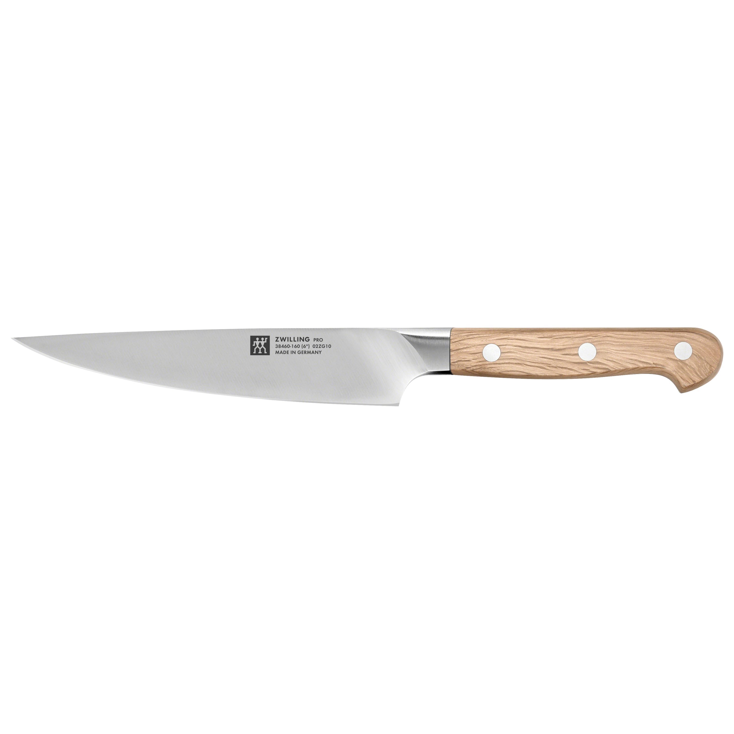 ZWILLING Pro Wood Couteau à trancher 15 cm, Nature, Tranchant lisse