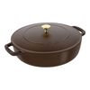 Braisers, 28 cm round Cast iron Saute pan Chistera chocolate, small 1