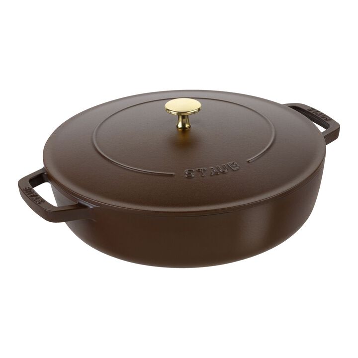 Braisers, 28 cm round Cast iron Saute pan Chistera chocolate, large 1