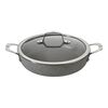  Aluminum round Saucier and sauteuse with lid, stone grey,,large