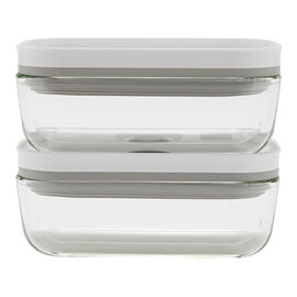 ZWILLING Fresh & Save,  small / 2-pc Small Vacuum Container, glass, grey