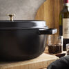 La Cocotte, 28 cm round Cast iron Cocotte flat black, small 4