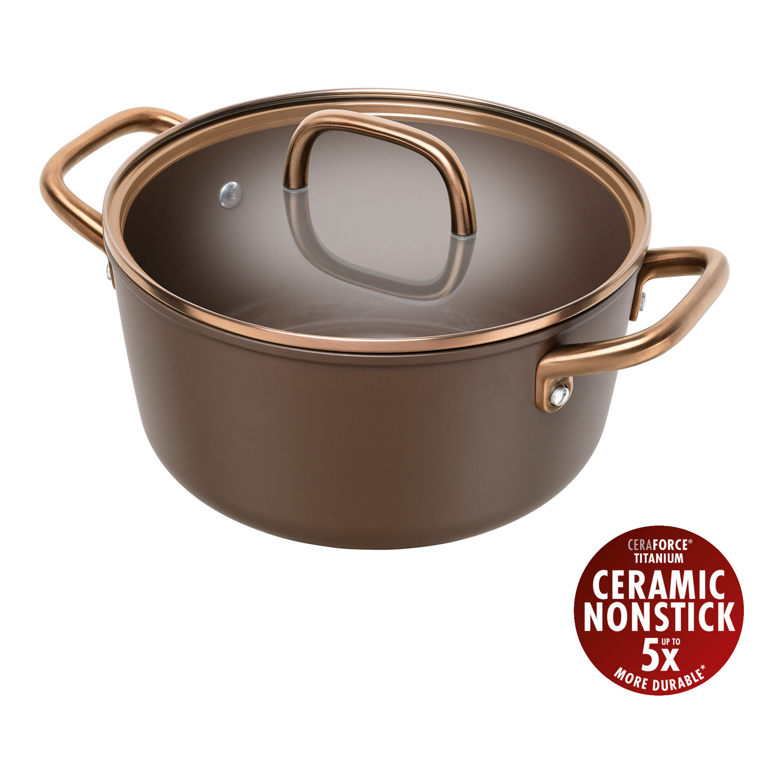 Zwilling Brown Milano 24 Cm Aluminium Stock Pot With Glass Lid