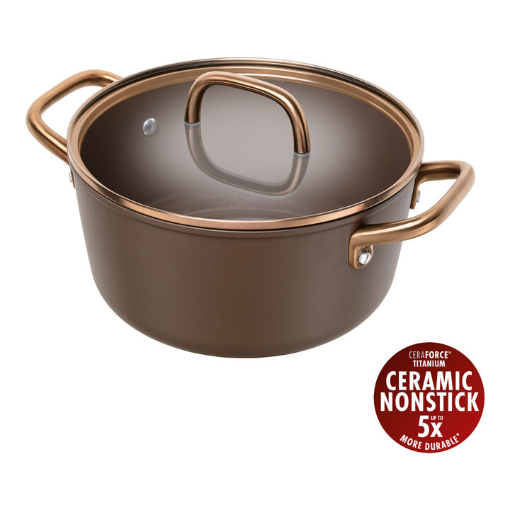 Milano, Kochtopf mit Glasdeckel 24 cm, Aluminium, large 1