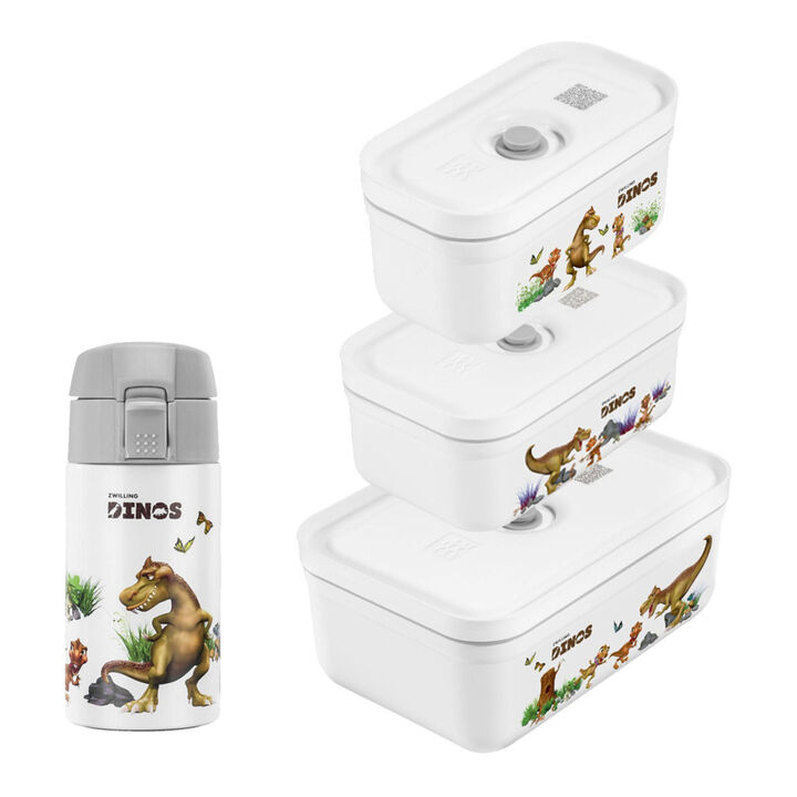 Fresh & Save, Vacuum lunch box set, S/M/L / 4 Piece, plastic, white, large 1