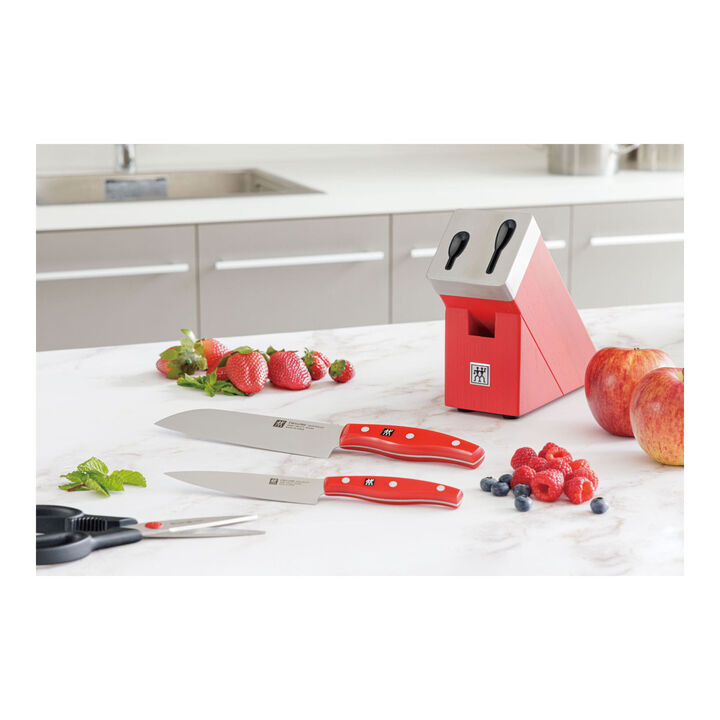 TWIN Pollux, 4-個, ナイフブロックセット, レッド, large 1